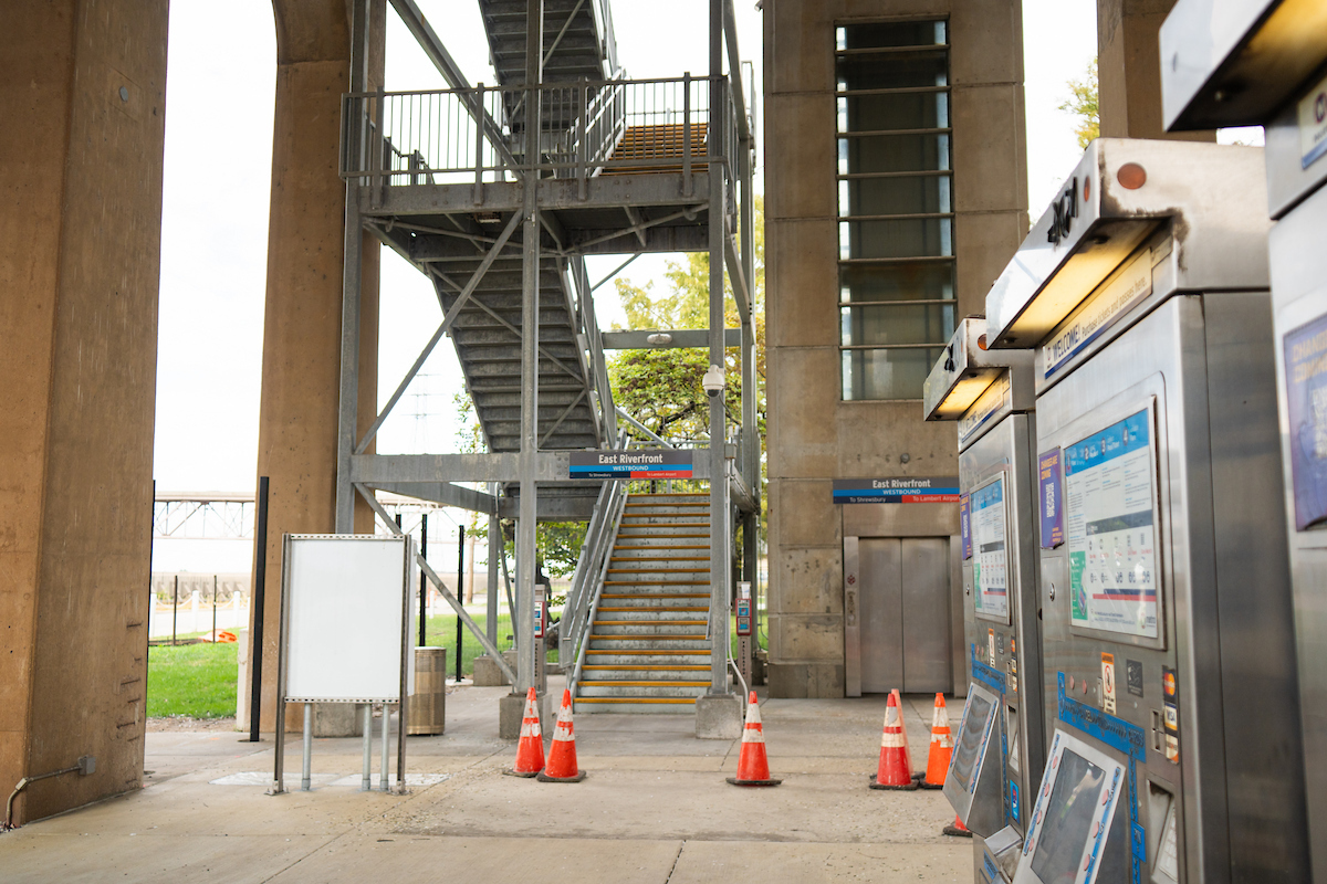 East Riverfront Station stairs